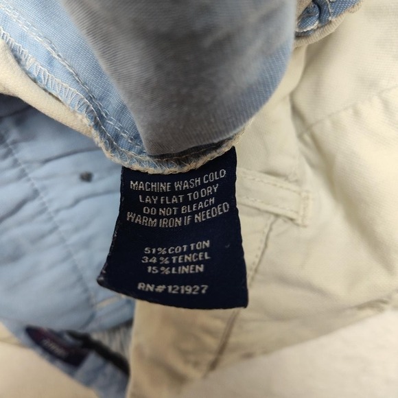 Johnnie-O Pants Mens 32x34 Stone Beige Chino Cotton Linen Blend Casual - Picture 9 of 15
